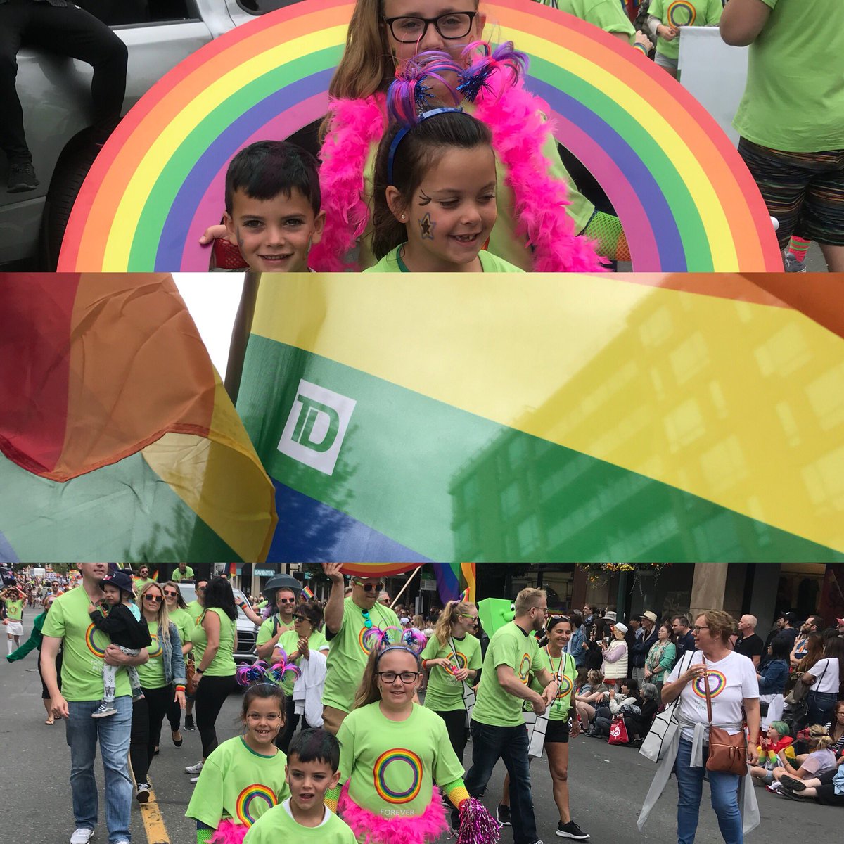 Awesome time celebrating LOVE <a href="/VictoriaPride/">Victoria Pride Society</a> with a great #OneTD turnout! #yyjpride