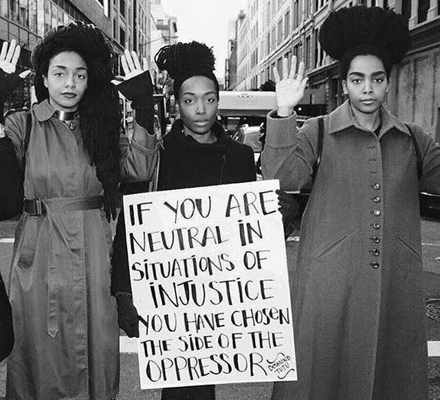 If you’re neutral in situations of injustice, you have chosen the oppressor ~ Desmond Tutu