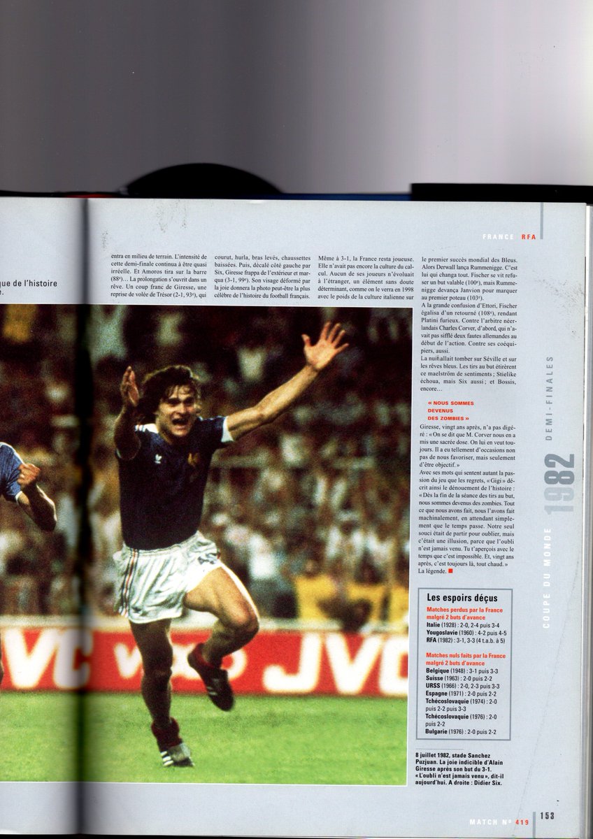 Shahan Petrossian On Twitter 37 Years Ago Today July 8 1982 World Cup West Germany 3 France 3 L Equipe L Equipe De France De Football La Belle Histoire Https T Co Ckzfpql7fc