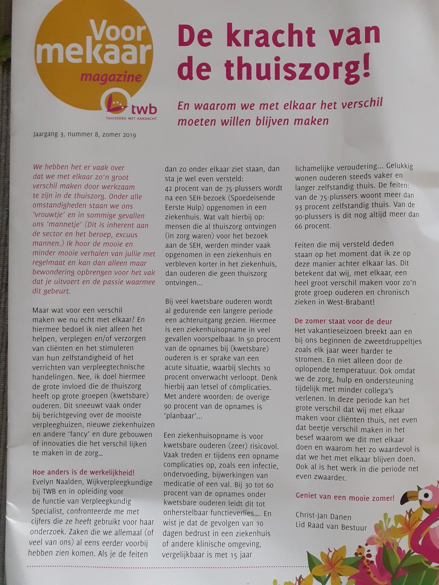 De eerste feitjes over de meerwaarde van wijkverpleging voor thuiswonende kwetsbare ouderen en dan nu het praktijkonderzoek hoe de besluitvorming tijdens contactmomenten met de Huisartsenpost verloopt. <a href="/TWB_Thuiszorg/">TWB | Thuiszorg</a> #manp