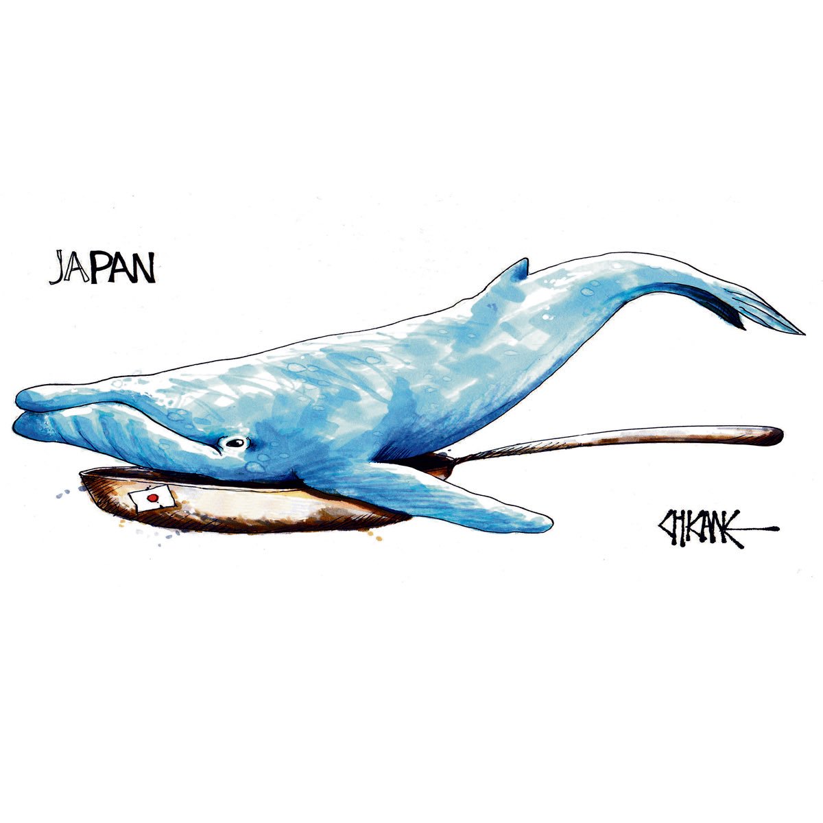 cliffordcocker's tweet photo. .@M_Star_Online Cartoon by Citizen Chicane #Whaling #Japan #politicalcartoon #politicalcartoons https://t.co/wSy6JTxQsy