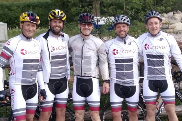 EcovisWY's tweet photo. They made it! Massive congratulations to Clokey @mcloke95 and the rest of the @Ecovis international team that completed the Maratona dles Dolomites @mdolomites after 8 hours in the saddle - well done team!! #MDD33 https://t.co/za8PoHDwMx