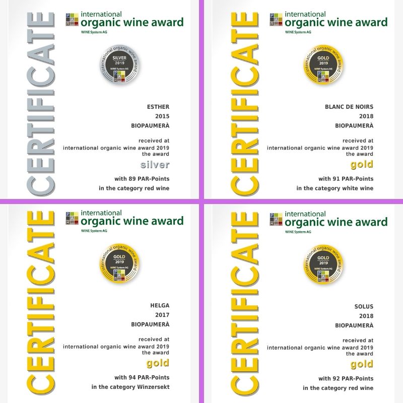 cellersingulars's tweet photo. Estem de celebració. El celler singular #Biopaumera ha rebut 4 #premis en el Concurs mundial de #vinsecològics.
Fer la feina de forma #sostenible, té recompensa. @DOTarragona #SomCellersSingulars 🍷💚 https://t.co/KZ6CYIaIBS