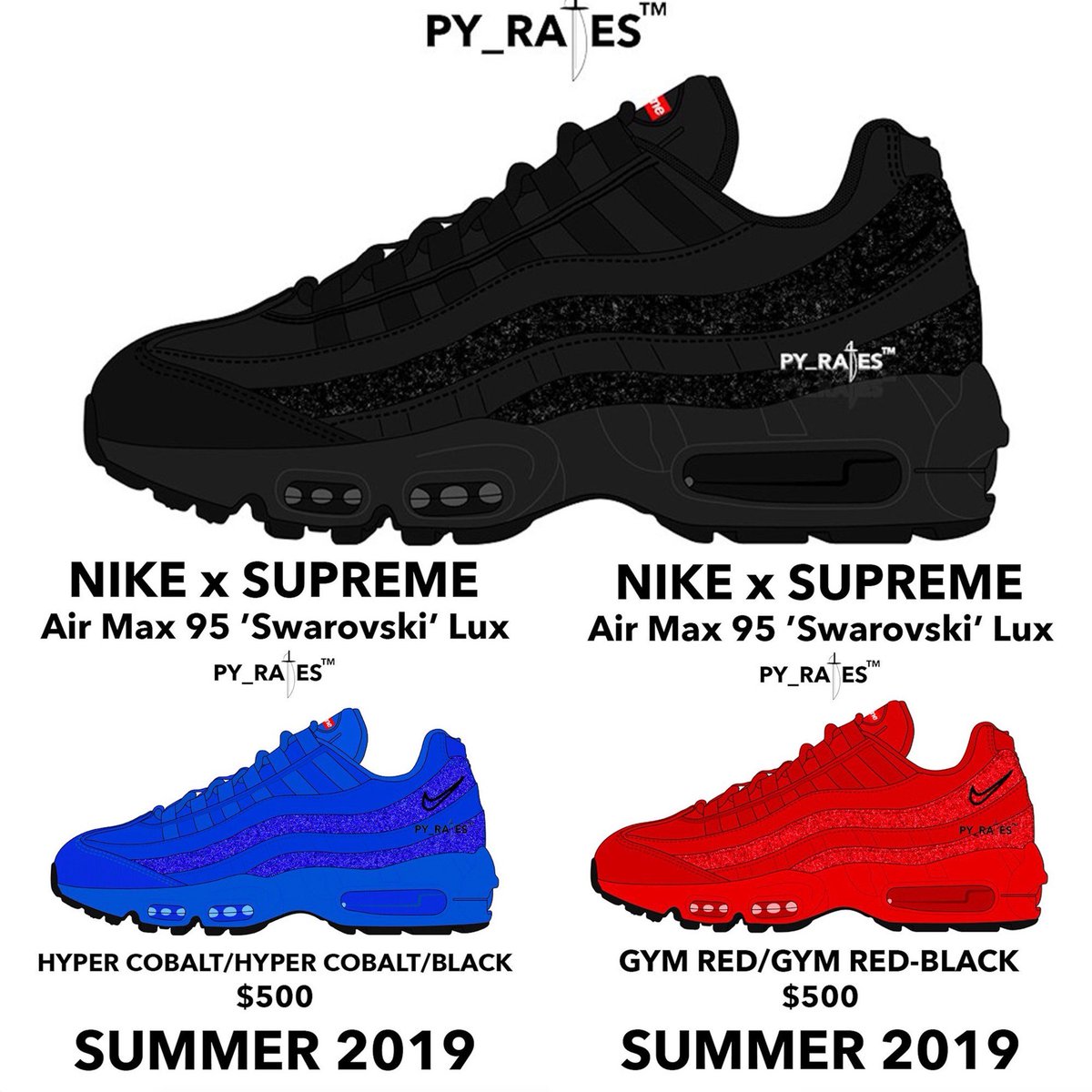 nike swarovski supreme