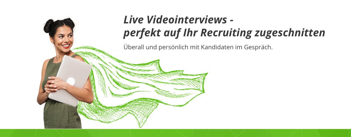 Ein digitales Tool für direkten Kontakt mit Ihren Kandidaten, perfekt auf Ihr Recruiting zugeschnitten! 
Ihr Logo, Ihre Farben, Ihre Employer Brand - Live Videointerviews in Ihrem Design für eine flexible und überzeugende Candidate Experience.

interview-suite.viasto.com/features/live-…
