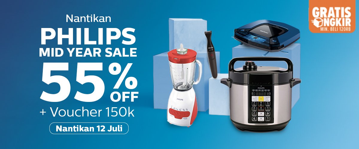 Sedang incer produk <a href="/Philips/">Philips</a> Favorit? Nantikan harga terbaiknya di Philips Mid Year Sale, diskon hingga 55% &amp; Voucher 150rb. Langsung "Add to Cart" sekarang &amp; check out di 12 Juli bit.ly/PhilipsLazada