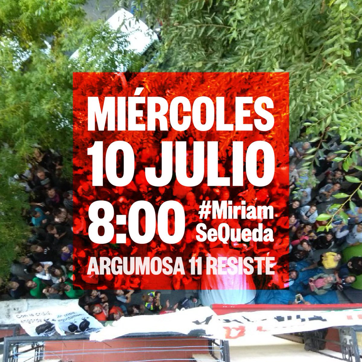 lavapiesdondeva's tweet photo. Estamos ante el cuarto intento de desahucio (segundo en puerta) de Miriam, Juan y sus dos hijxs menores. 
⏰¿Cuándo? Este Miércoles 10 de junio a las 8:00 de la mañana.
🧭¿Dónde? Una vez más, en #Argumosa11
🤷🏾‍♀️¿Por qué? Por #MiriamSeQueda y #JuanSeQueda https://t.co/IJTlpyQxJh