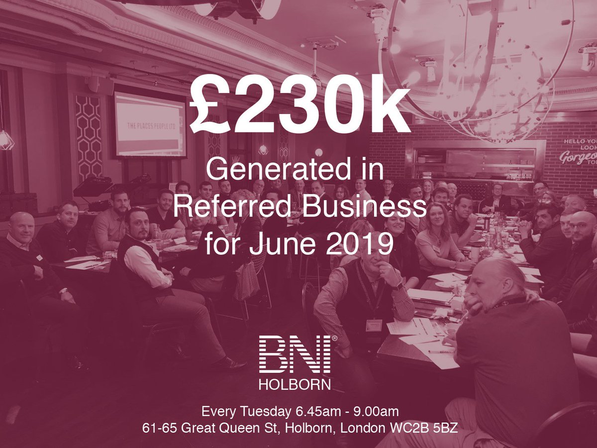 Wow!! Amazing work <a href="/BNI_Holborn/">BNI_Holborn</a>! 👏🏼👏🏼👏🏼 #BusinessNetworking #BNI #Holborn