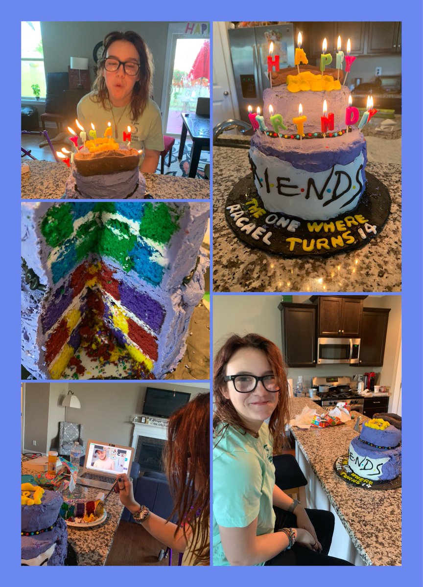 Happy 14th Birthday Rachel! Cake for breakfast with <a href="/toriicorr/">tori corr</a> and <a href="/pscorr4/">JP</a> on @zoom_us  The cake was so yummy if I do say so myself. #friends