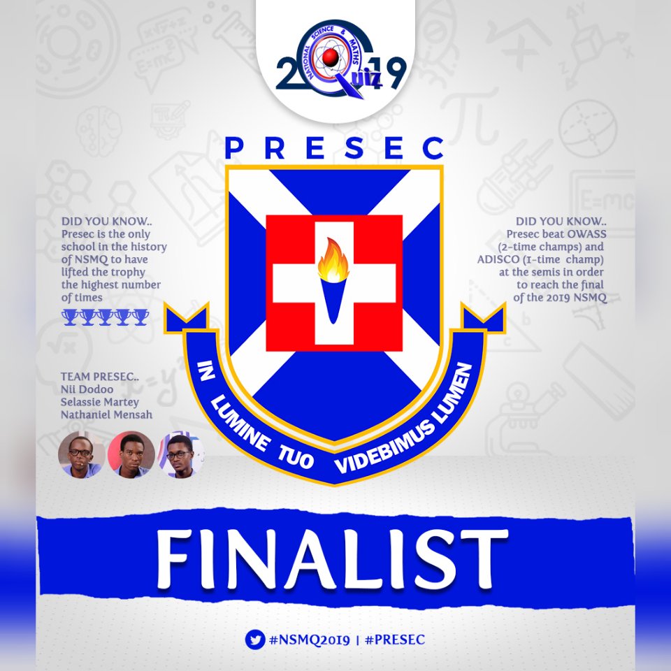 FocusDigitalGh's tweet image. Congratulations Presec Legon! 
#NSMQ2019