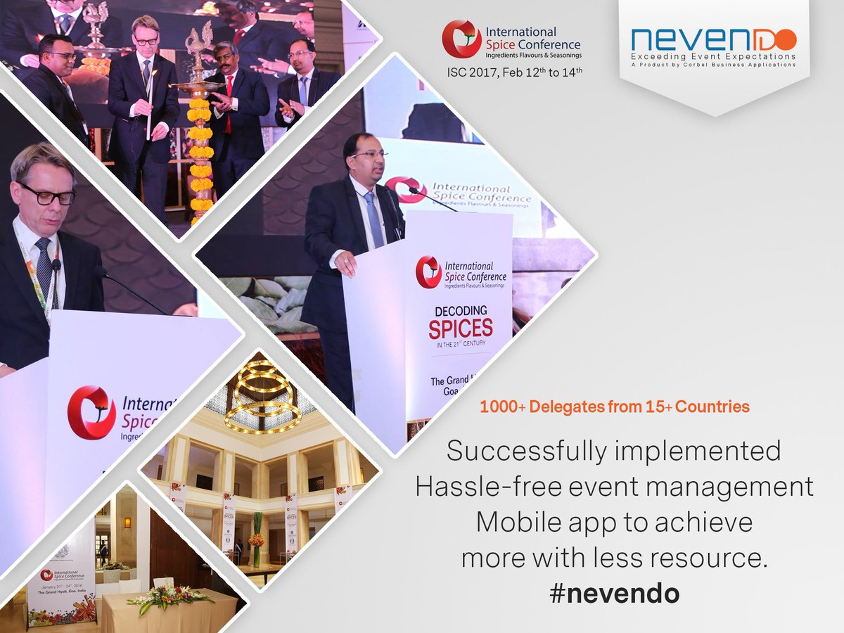 nevendo_biz's tweet image. #nevendo #ISC2017 #SuccessStories  #eventmanagement #application #waitfornextchallenge #celebratingpastevents #events #EventsMarketing facebook.com/Nevendo.biz
linkedin.com/company/nevendo
nevendo.com

Celebrating past events ! 
International spice conference 2017