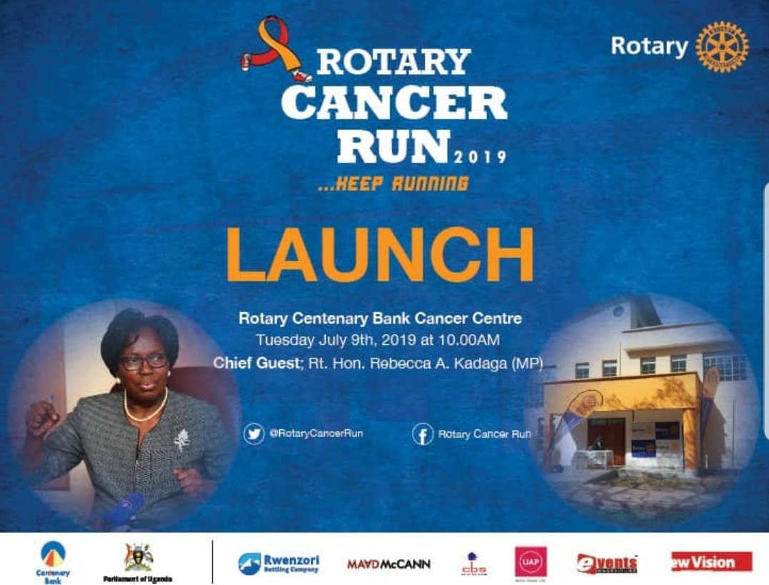 Rotary Cancer run  Launch happening tomorrow! Let's come out&amp;support this year's cancer run in bigger numbers.See you there @RctKampalaSouth <a href="/RcMorningTide/">#Tiders</a> <a href="/RotaryKiwatule/">Rotary Club of Kiwatule</a> <a href="/rkarebi/">Rogers Karebi</a> <a href="/emmanjuki/">Emmanuel Njuki</a> <a href="/gyleofficial/">Ange Kobusinge</a> <a href="/elaine2991/">Bubu</a> <a href="/odagacharles/">Charles Odaga</a> <a href="/xsentamu/">PDG Francis X. Sentamu</a> <a href="/julie_tricia/">Julie Nassolo</a> <a href="/dtegule/">Dianarose Tegule</a> <a href="/karotushila/">Karotushila</a>