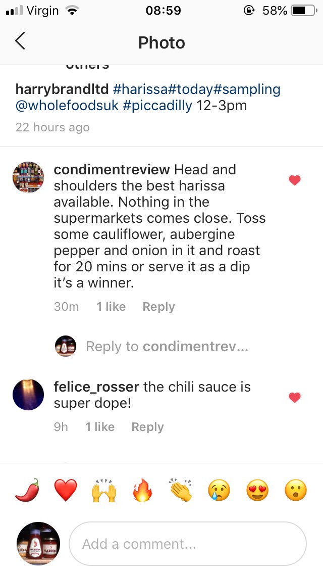 Harry Brand harissa tweet media