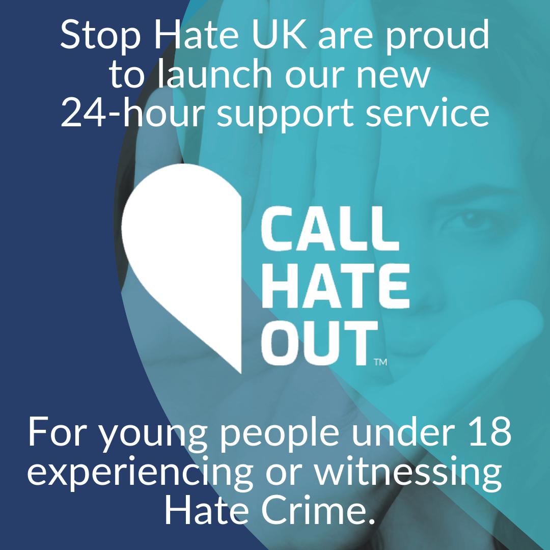 CallHateOut's tweet photo. National charity, @stophateuk, is excited to launch a new #HateCrime helpline to provide a confidential 24-hr support service for young people, under 18, experiencing or witnessing Hate Crime. Find out about #CallHateOut and how to get it in your area:
https://t.co/lhFI7EoX3b https://t.co/luXA5Tjdw9