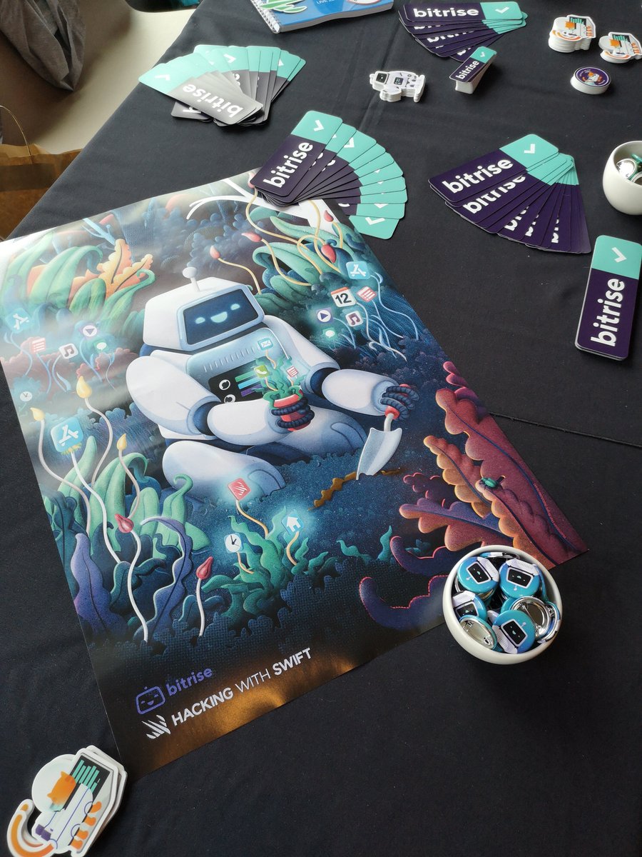bitrise's tweet image. We&apos;re at #hackingwithswiftlive in Bath! Come and talk to us at the Cafe.

#swift #conference #bathspa