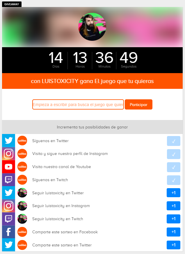 LuisToxicity's tweet photo. 🎁Sorteo por mi cumple gracias a .@InstantGamingES 🎁

➡️ Sigue a @InstantGamingES y @LuisToxicity
➡️ RT aquí
➡️ Accede a este enlace: https://t.co/COeWX7lSy7 y selecciona el juego que quieras ganar.
➡️ Mucha suerte a todos 🥰 https://t.co/MSsR3B4KRg