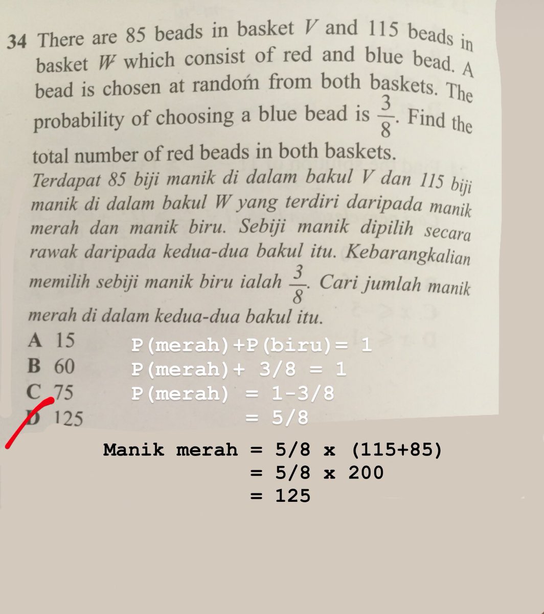 matheorlab's tweet photo. Matematik | Mathematics | Kebarangkalian II | Probability II
.
Weekend is Finished! Do Study and Goodluck for Your Test!!
.
#spm #mathematics #matheorlab #exam #test #notaspm #hometutor #privatetutor #expertmath #mathexpert #kebarangkalian #peristiwa #pelengkap #gambarrajahpokok https://t.co/7yTVEHhakG