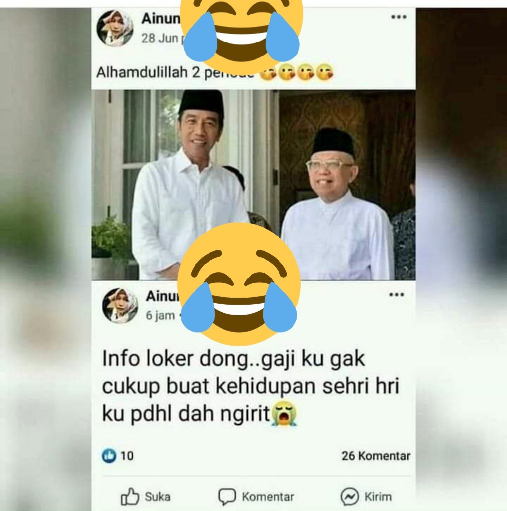 KamiOposisi19's tweet photo. Seneng itu kalau ada cebong jokower, ngeluh gak punya uang, pengangguran, cari kerja susahhh, 🤣🤣🤣🤣 makanya punya mata itu melekk jgn merem,

#85JutaRakyatTolakJokowi 
#85JutaRakyatTolakJokowi https://t.co/Oa82XnLSDS