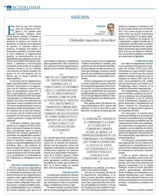 NuevaCanariasBC's tweet photo. #Opinión de nuestro #PresidenteNacionalNC, @RomanRodWeb: "Defender nuestros derechos" #CanariasconFuturo

👉https://t.co/YxLZxgmWdJ https://t.co/YagrnYWJFT