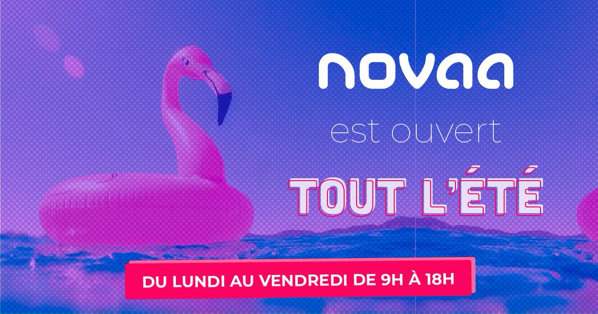 #SUMMER : La saison des vacances estivales a commencé ☀️ Mais votre cabinet <a href="/NovaaExpertise/">Novaa  Expertise</a> reste ouvert tout l'été de 9h à 18h ! N'hésitez pas à venir nous voir ou nous contacter, pour échanger sur votre activité 🌴