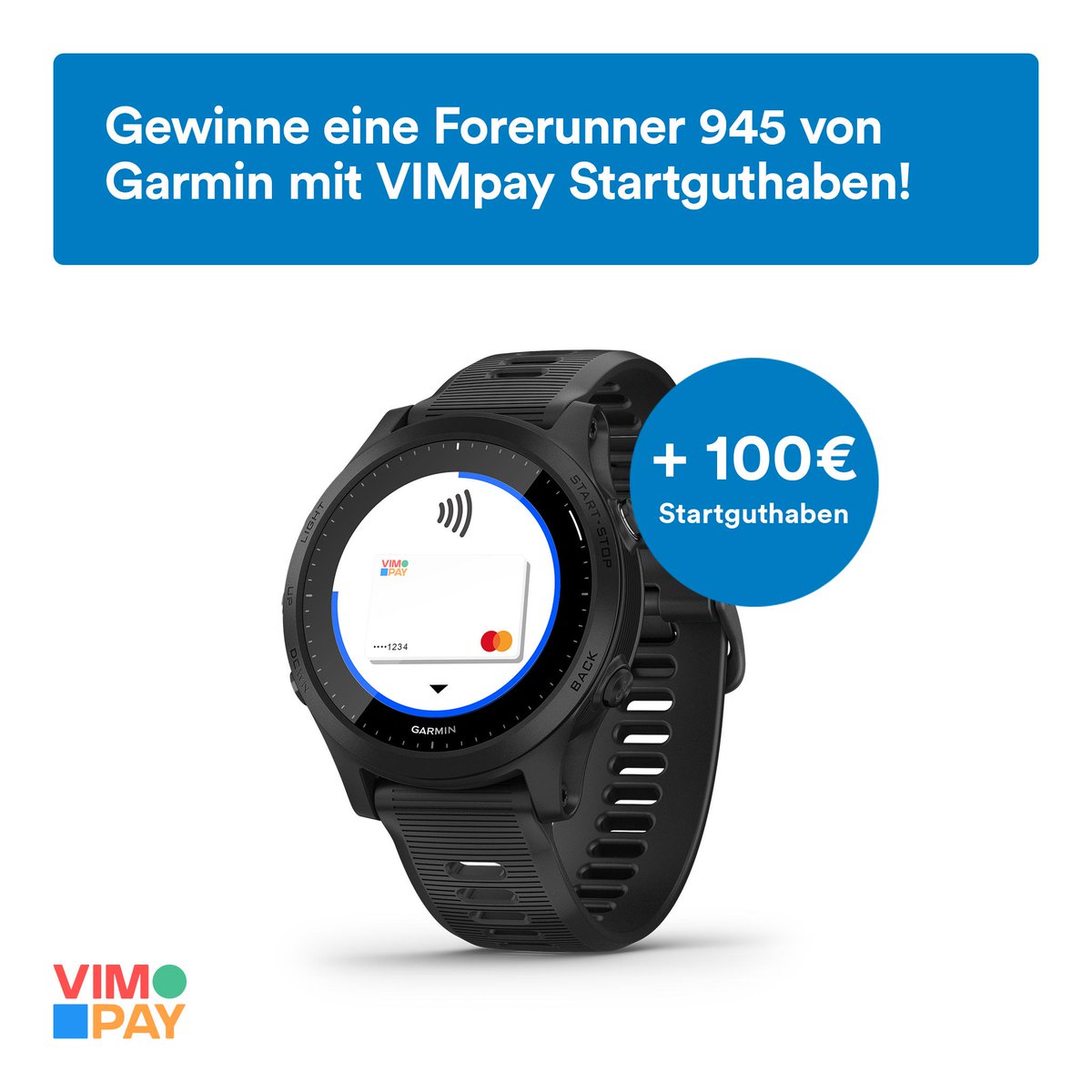 Wir verlosen zusammen mit <a href="/Garmin/">Garmin</a> eine Forerunner 945 + 100€ VIMpay Startguthaben! ⌚💸

So nimmst du teil:
1️⃣ Folge <a href="/VIMpay/">VIMpay</a> auf Twitter
2️⃣Retweete diesen Beitrag
3️⃣Richte dir einen VIMpay Standard Account ein
Viel Glück! 🍀

TNB: buff.ly/2YHHorE