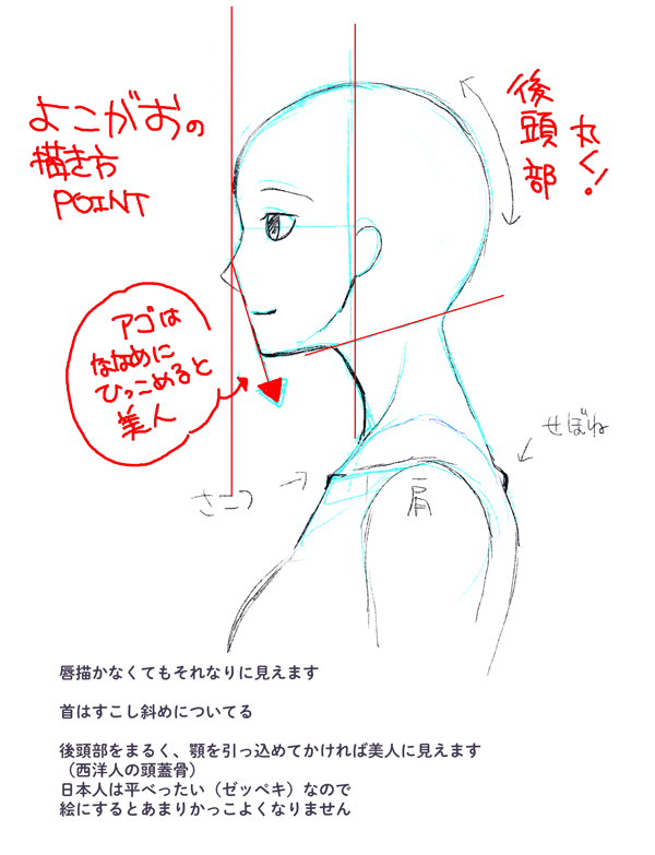 Vesper イラストレーターお絵かきvtuber ゲーム実況 No Twitter 首の付け根の位置は頭の真下あたり 後ろ付近からでからだとのバランスで調整 首はすこし斜めについているけど5 3頭身くらいだとまっすぐでも良さそう 頭身低い方が首が細くかくと かわいい イラスト