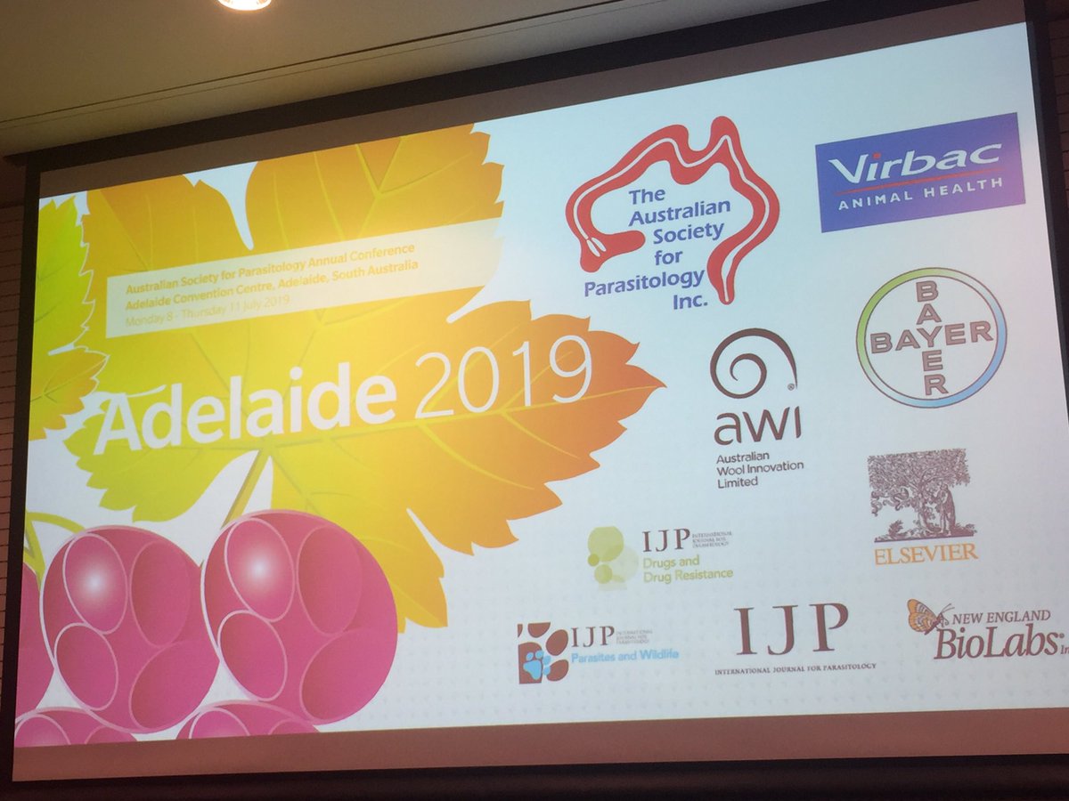 DrCharOskam's tweet image. Wahoo! #2019ASP in #Adelaide has been officially opened by Danny Wilson &amp;amp; Ryan O’Handley @AS_Para #Parasitology #Aus Thanks to our sponsors!!! Note the #oocysts A’s grapes 🍇 😂