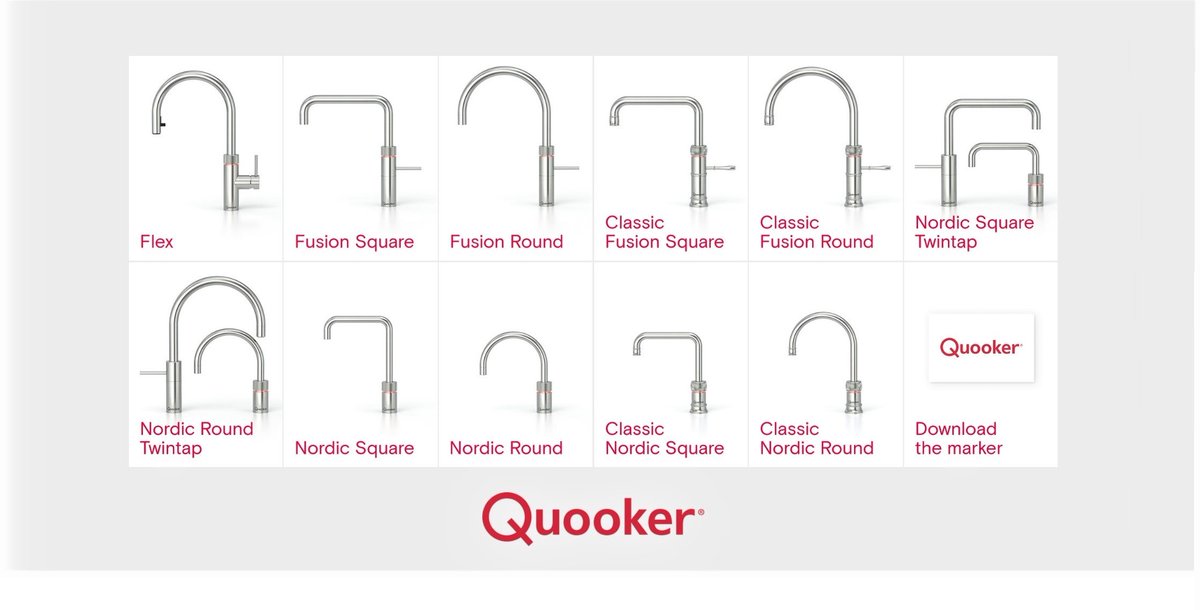 quookeruk's tweet photo. New to the appstore, the Quooker Augmented Reality app lets you visualise a Quooker on your worktop. Using our downloadable, printable marker, use your phone or tablet to project the tap of your choice anywhere! Change the model and finish to find the one that's perfect for you! https://t.co/5EgB3ZTVUK