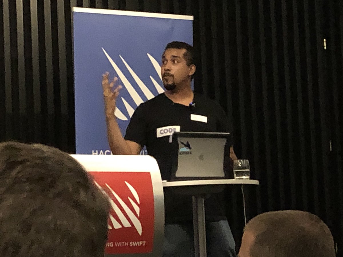 Rickard's tweet image. A useful talk on iOS Accessibility in Xcode by @Kilo_Loco #HackingWithSwiftLive - great examples of how and why we need to add accessibility into our apps.