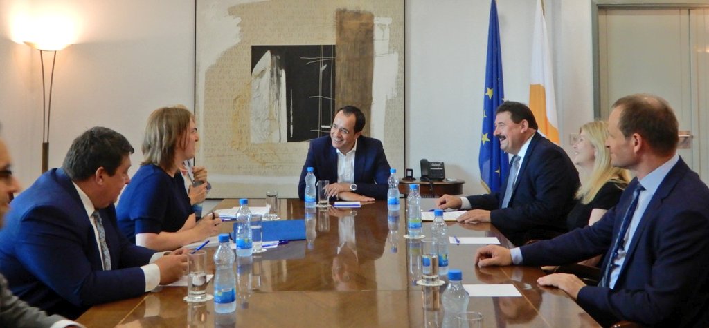 Foreign Minister <a href="/Christodulides/">NikosChristodoulides</a> received the Chairman and Members of the #Poland-#Cyprus Friendship Group at the <a href="/PLParliament/">PLParliament</a>, currently visiting Cyprus, for a meeting.