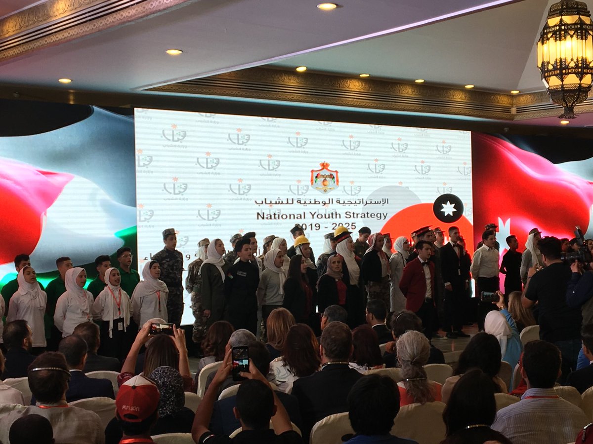 JoelBubbers's tweet photo. Great to be at launch of the #Jordan National #Youth strategy 2019-25. Represents a huge opportunity to address needs of Jordan’s next gen. British Council is committed to multiple pillars of the strategy - working through education & citizenship to support #PathwaysforProsperity https://t.co/H9ESCutmKE