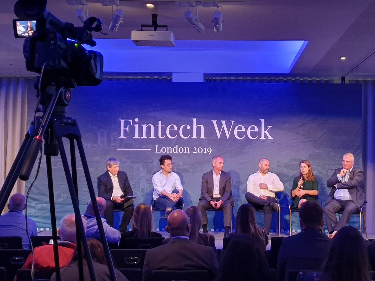Great panel on the most disruptive trends with <a href="/LucieMunier/">Lucie Munier</a> of <a href="/Qadre/">Qadre</a> and  <a href="/IBM/">IBM</a>, <a href="/OctopusVentures/">Octopus Ventures</a>, and <a href="/SocGen_UK/">Societe Generale UK</a>. Everything from blockchain, crypto, AI, to regulation discussed. A great debate. #FTW
