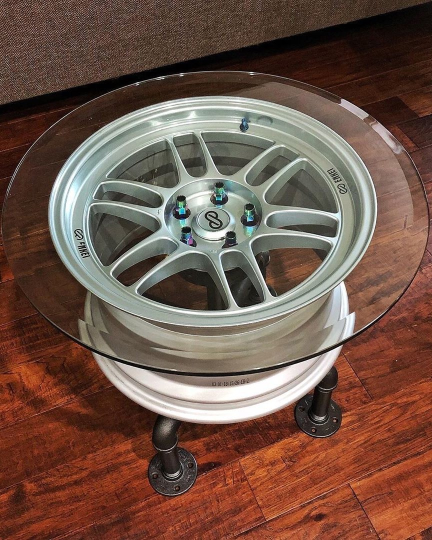 FlatOutGraphics's tweet image. Who said RPF1s are just for cars!? This side table by @byjasonscott is absolutely awesome.