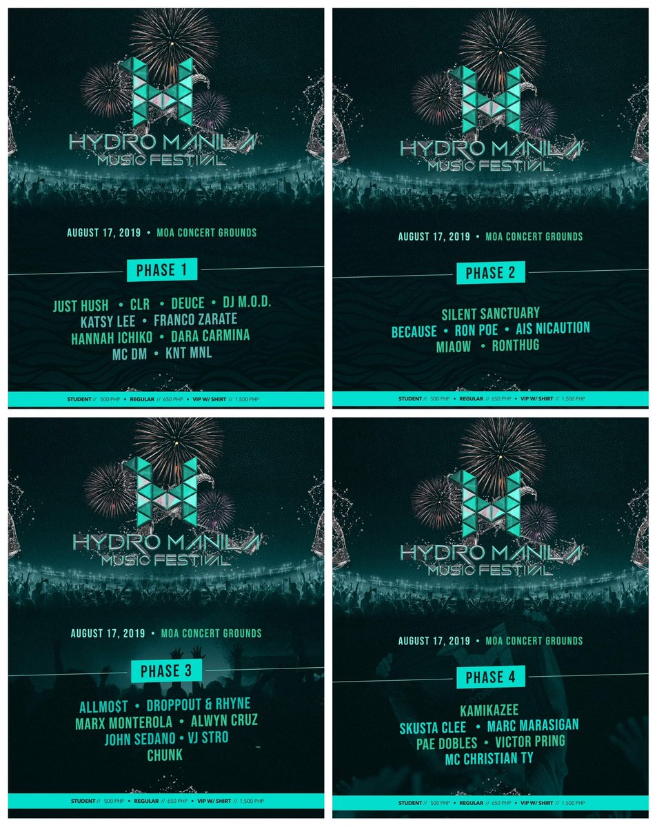 30 ARTISTS. 1 NIGHT. 1 MUSIC FESTIVAL.

<a href="/HydroManila/">Hydro Manila</a> Music Festival 2019 🙌

#Raveph #WeAreOne
#WeMakeItRain #Hydromanila2019