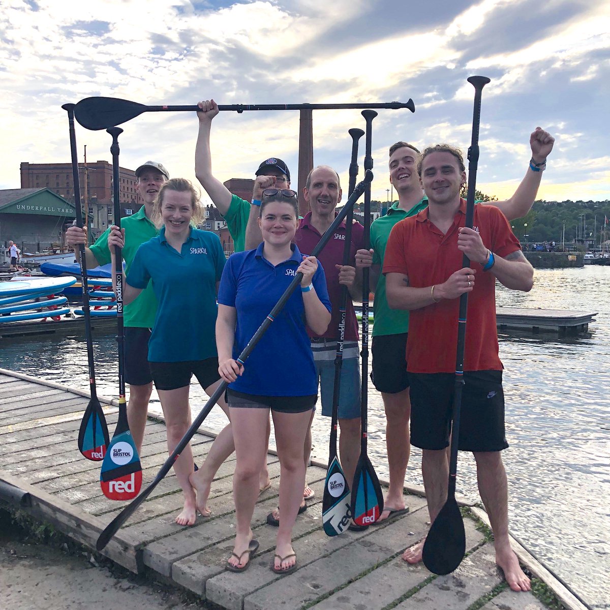 SparkolHQ's tweet photo. Big thank you again to @frankwater Water and @supbristol for hosting a brilliant #StandUpForSafeWater paddle boarding race on Friday! ππ Not only was it a great day but team Sparkol won second place ππ #GoTeam https://t.co/VduVfnx6fK