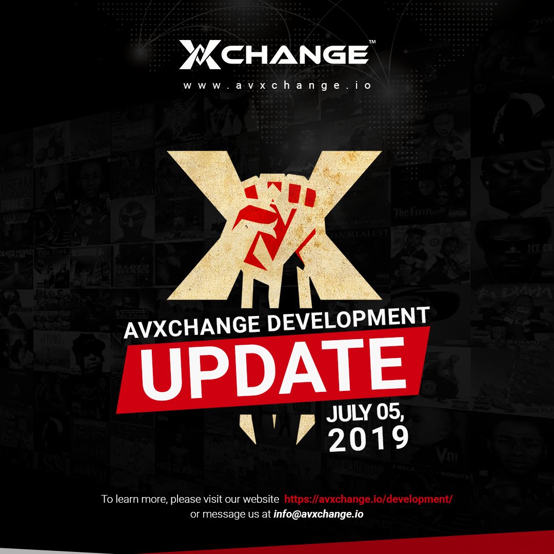 #AVXChange Weekly Development Update: July 5, 2019

Every week, we will be posting an update of the major goals and accomplishments of our team.

#AVXTokens #P2P #DLT #blockchain #cryptocurrency #media #entertainment

Follow this link to view all updates: lnkd.in/gTv9PSr