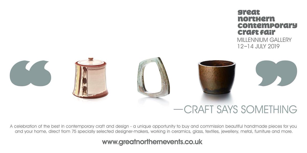Starting this Friday!
Don’t miss it! The fabulous #millenniumgallerysheffield is always work a visit too.
Stand 7
<a href="/GNCCF/">GNCCF</a> 
@MuseumSheffield 
#GNCCF #Sheffield #GNCCFSheffield #CraftSaysSomething
#MillenniumGallery #SheffieldMakers #MadeinSheffield #SheffieldisSuper #Sheffield