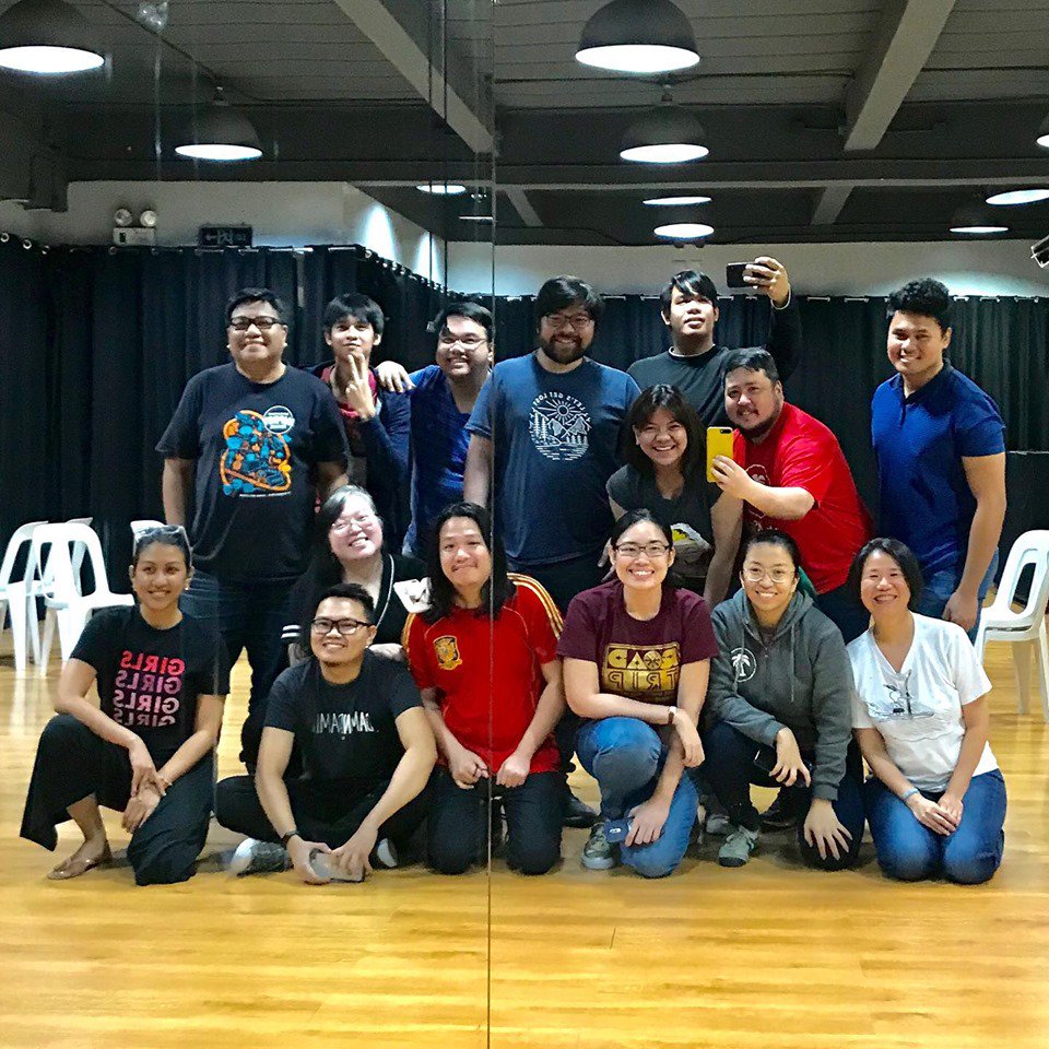 BimpoImprov's tweet photo. #Bimpo's Rye &amp; Toto at the Understated Improv workshop by @SPITMANILA’s KennethKeng, offered by #ThirdWorldImprov, let improvisers explore realistic &amp; character-led choices to scenes w/ nuanced, emotional texture.

#ImprovSaturday #BimpoImprov #improvisation #improv #ImprovManila https://t.co/RBGEW94nR7