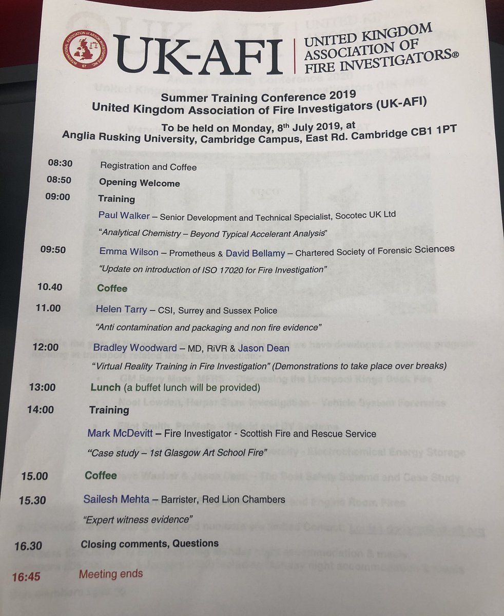 HertsFireDog's tweet image. Fire Investigation training today for members of our @HFRS FI team who are attending the @UK_AFI Sumner training conference. #alwayslearning #improvingknowledge #CPDtraining