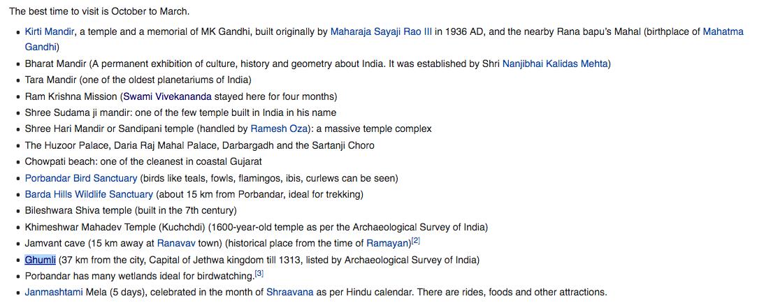 Coming down from most west tip of india, next is Porbandar, It is Costal City known for Sudama, A childhood Best Friend of Krishna and birthplace of MK Gandhi. You can spend full day here covering as many as you like from below attractions in and around city.