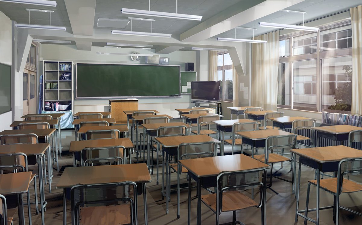 はるとし 背景とか屋さん 教室の描き方 メイキング