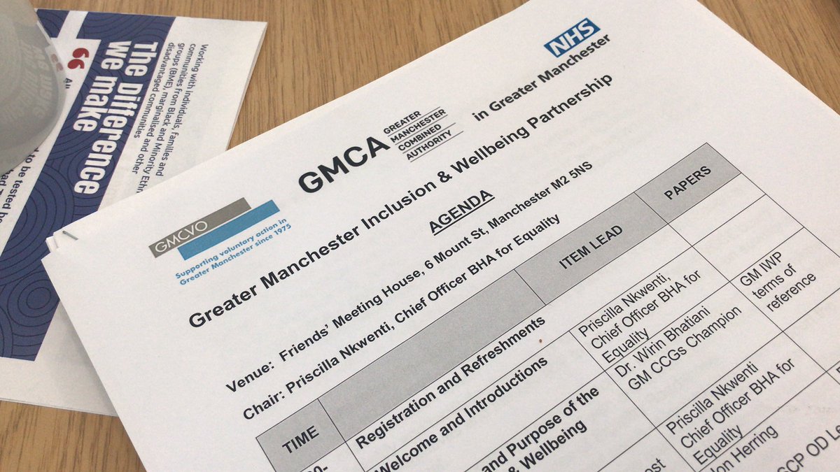 At the first GM inclusion and wellbeing partnership fantastic start with <a href="/the_BHA/">BHA for Equality</a> <a href="/JohnHerringOD/">John Herring</a>