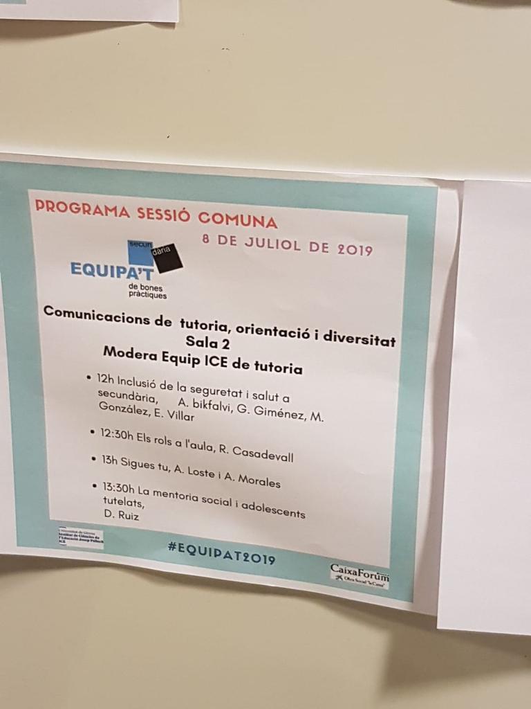 Andrea Bikfalvi (@andreabikfalvi) on Twitter photo Trobada pedagògica #equipat2019 per presentar projecte i comunitat de pràctica #mindsafetysafetymatters amb <a href="/univgirona/">Universitat de Girona</a> <a href="/iceudg/">ICE Josep Pallach-SAID</a> <a href="/mancebo_nuria/">Núria.M</a> sessió tutoria i orientació <a href="/noncasadevall/">Non Casadevall i Sala</a> Trobada pedagògica #equipat2019 per presentar projecte i comunitat de pràctica #mindsafetysafetymatters amb <a href="/univgirona/">Universitat de Girona</a> <a href="/iceudg/">ICE Josep Pallach-SAID</a> <a href="/mancebo_nuria/">Núria.M</a> sessió tutoria i orientació <a href="/noncasadevall/">Non Casadevall i Sala</a>