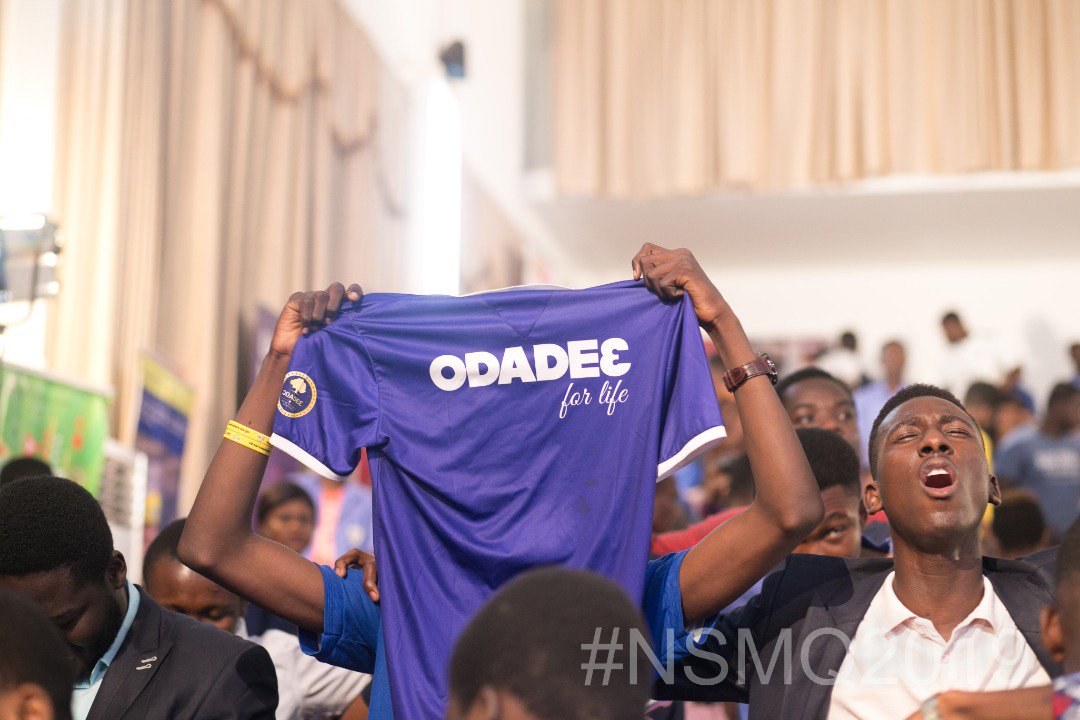 NSMQGhana's tweet photo. End of contest:

Presec, Legon: 48pts
Adisadel College: 34pts
Opoku Ware School: 31pts

Bluuueeeeeeeeeeeeeeeeeee!! See you at the Grand Finale!! #NSMQ2019 #NSMQ2019Semifinals https://t.co/cfTh5Gj35J