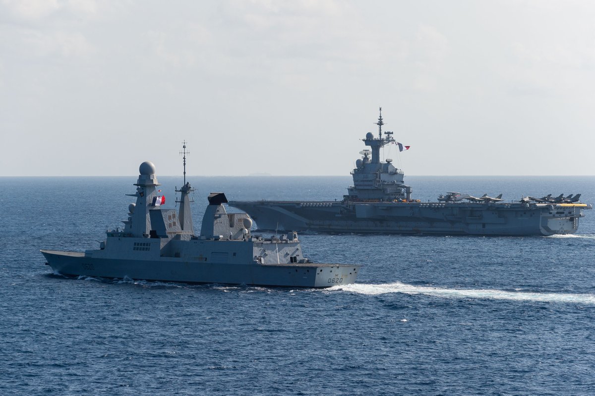 Retour en images sur le déploiement opérationnel du groupe aéronaval au cours de la mission #Clemenceau. bit.ly/2FXqWfC