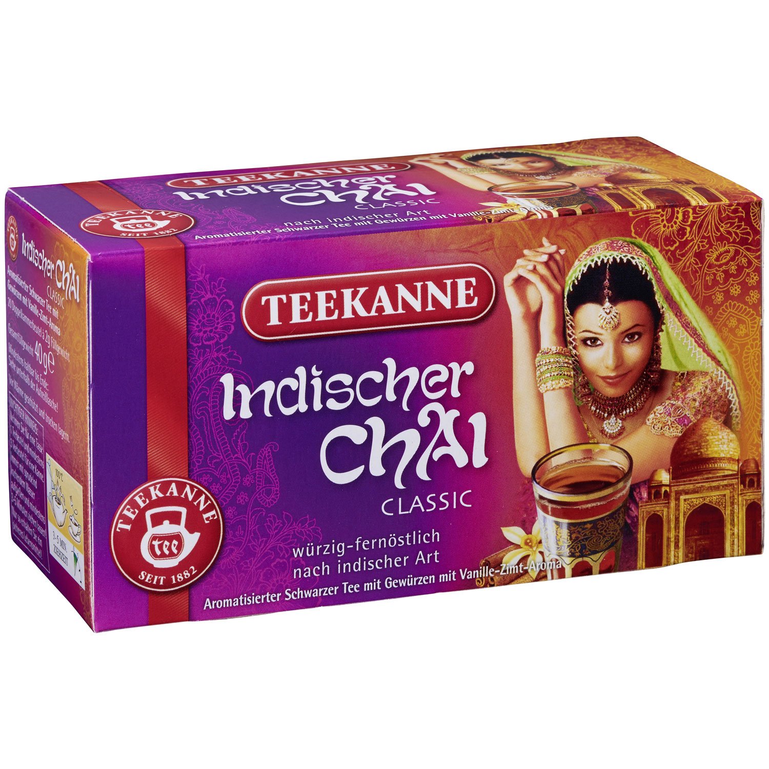 Teekanne Indian Chai Tea Classic 40g 1 41oz Bags Tea From Germany Ebay