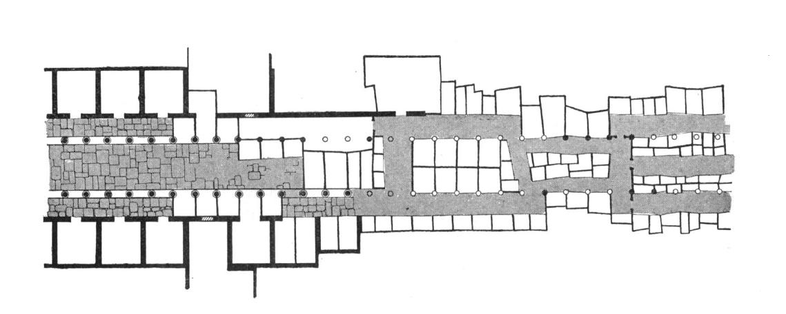 Change. Big transformations took place between 300-900. But those changes in many cases had their roots firmly in the late Roman world; often took generations and were an exercise in adaptation. Like this model of how could a Roman colonnaded street change into Arab suq (b). 2/