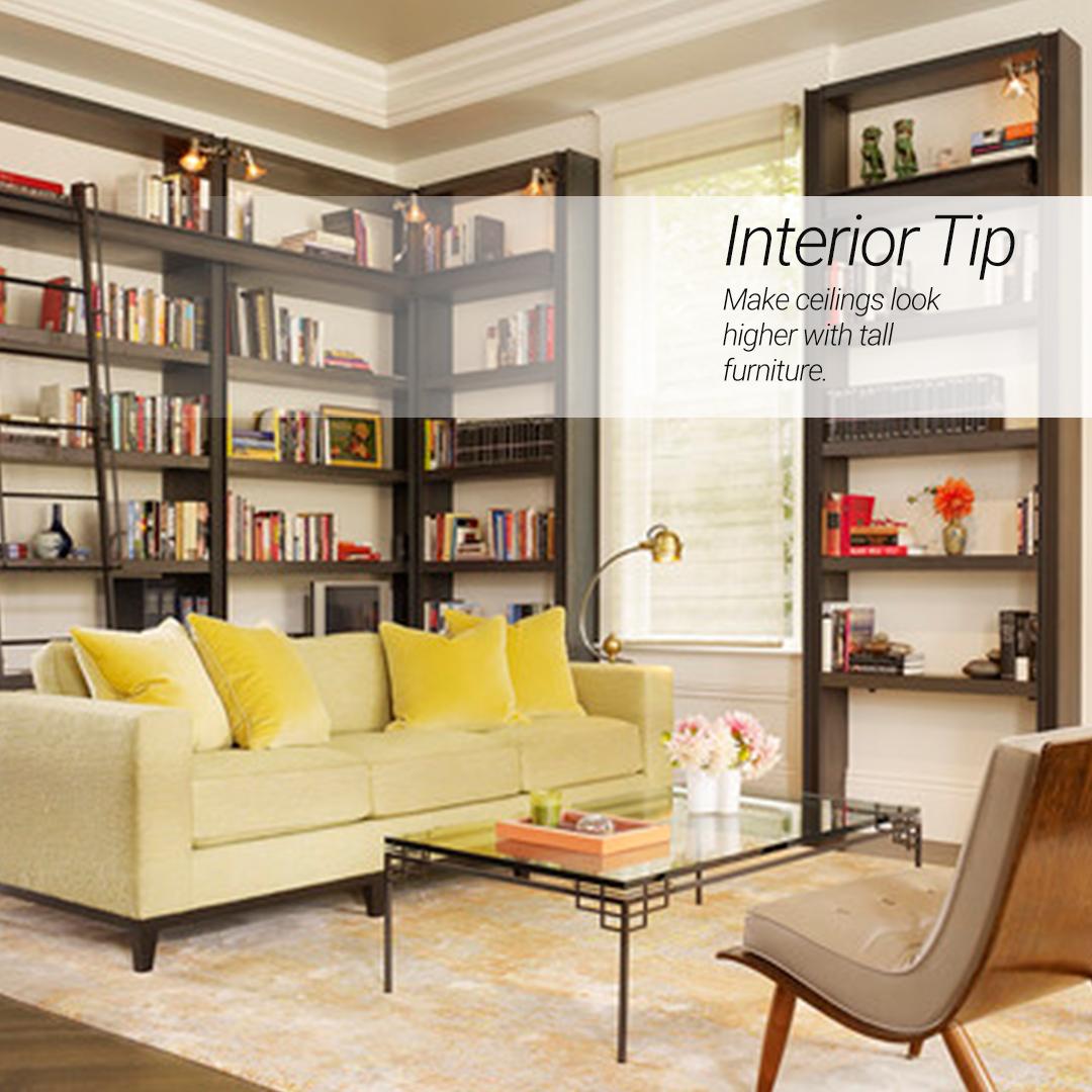 Interior tip: Make ceilings look higher with tall furniture.

#aurora #aurorafireplaces #tallfurniture #highceilings #interiortips #interiordesign