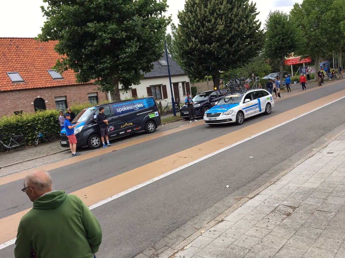 Riders popping off the front like fireworks along the main straight here but it’s all back together at the halfway point.