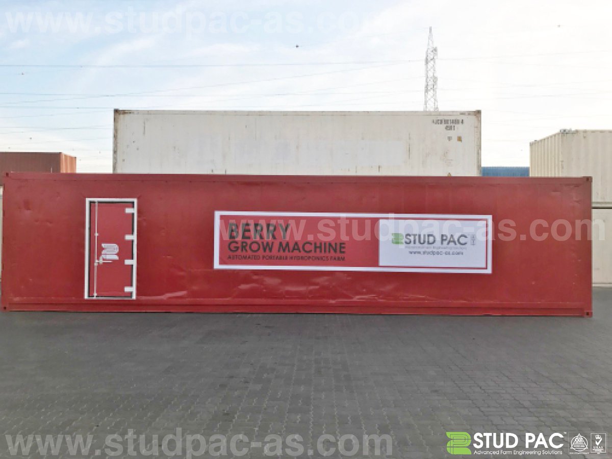 studpacas's tweet image. Our Container hydroponics systems possess recent technologies and grow all crops in perfectly controlled environment! Check out our Leafy grow and Berry Grow machines!

Stud Pac || Advanced Farm Engineering Solutions || +971561637077 || info@studpac-as.com